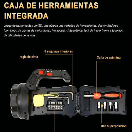 LINTERNA 18W CON KIT DE HERRAMIENTAS DINAX HM7729G